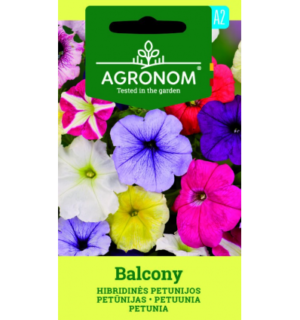 Hubriidpetuunia Balcony segu Petunia x atkinsiana seemnete pakend