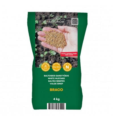 valge sinep Braco 4kg haljasväetise kott