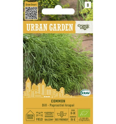 Organic Way Urban Garden mahe aedtill Common seemnepakend