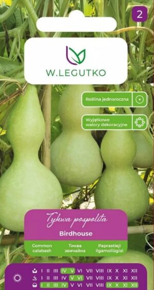 Harilik pudelkõrvits Lagenaria siceraria Birdhouse seemnete pakend