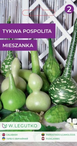 Harilik pudelkorvits Tykwa Pospolita Mieszanka seemnete pakend erinevate kujudega korvitsatega