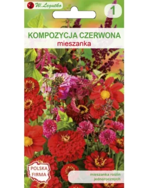 Punane suvelillede segu Kompozycja Czerwona seemnete pakend erinevate punaste lilledega