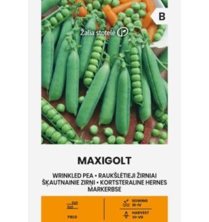 Aedherne Maxigolt seemnepakend roheliste avatud kaunade ja suurte hernestega