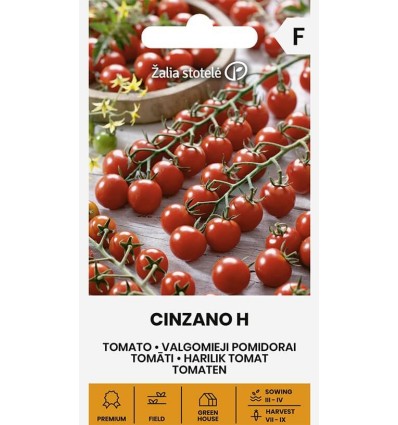 Tomati Cinzano H seemnepakend väikeste punaste kirsstomatite kobaratega
