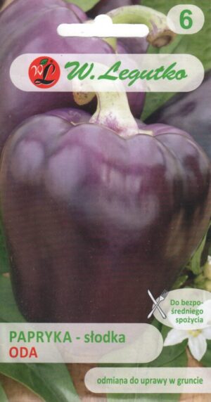 Paprika Oda seemnepakend kaunite violetsete magusate paprikate